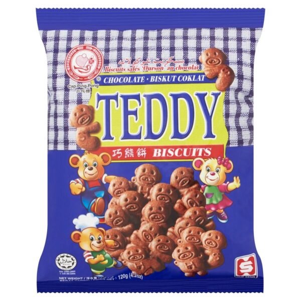 Teddy Bear Chocolate Biscuits Hup Seng Halal Sweet Bag for Children