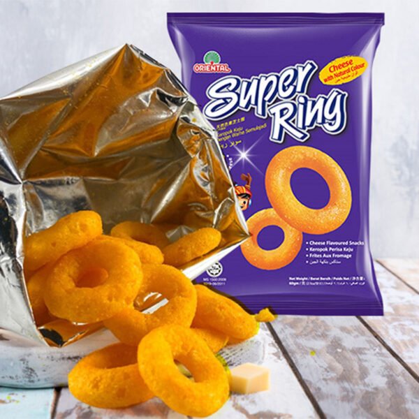 H09eecf675823456a8d0f8fc11e98c2a6w.jpg Super Ring Perfect Combination of Crunch and Cheese Flavor 10 x Mini Packs Halal