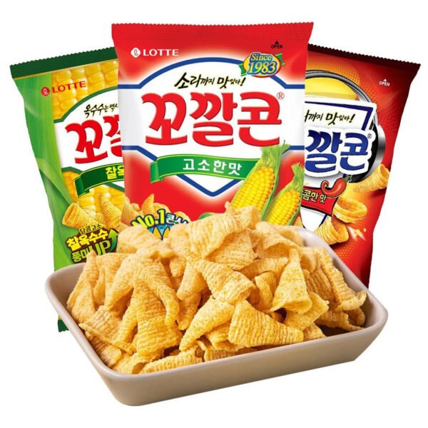 H4eb2d28b5ee34095bbc1b4c901140ea3o.jpg Korean Crispy Chips Wholesale High Quality Cheap Chips 67g Puffed Food Exotic Snacks Corn Bugles