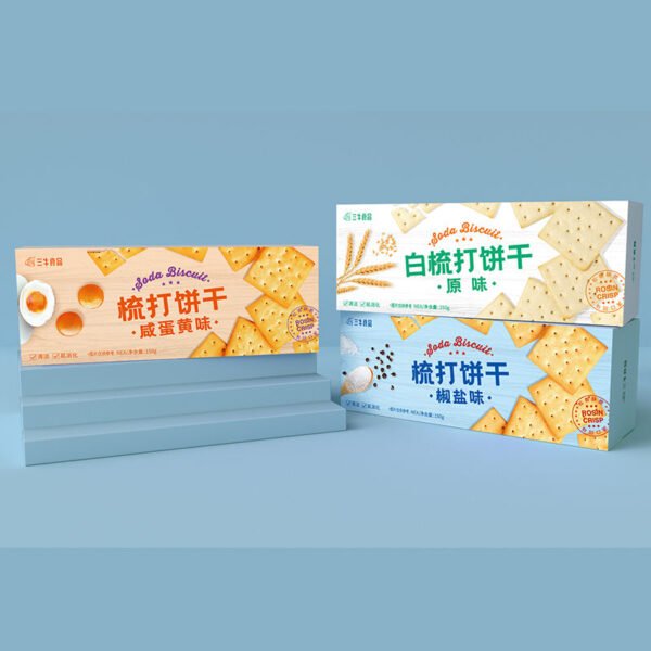 Sanniu Soda Crackers Salty Biscuits Soft Texture 48% Fat Content Box Packaging Wholesale Exotic Snacks Chinese Food