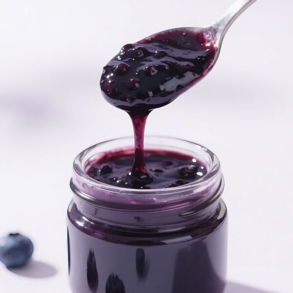 H9452874b7fe142dfaf443cdb765e5a88y.jpg Classic Timeless Taste Blueberry Jam 3KG Versatile Use Bottle Packaging with Mango Strawberry Orange Lemon Peach Ingredients