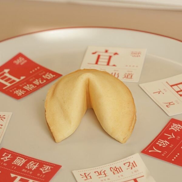 H9e315ab9c0a04cb5a3748e0a671e8516I.jpg Asian Snacks Hot Selling Fortune Biscuits with Different Fun Meaningful Text Exotic Snacks Custom Sweet Cookies 100g