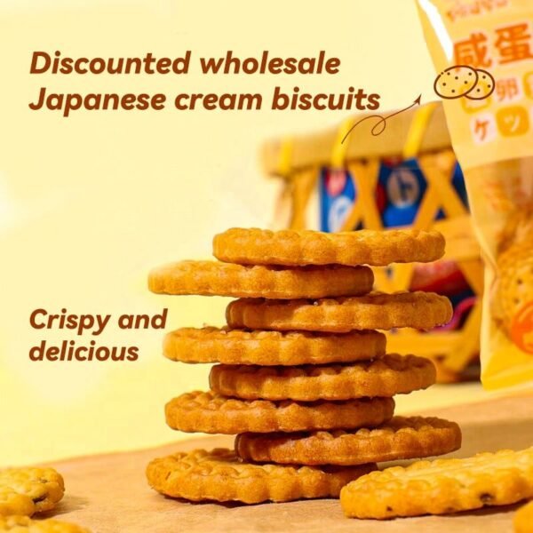 Hd5150a48ca044fc9b75d0279d8689cabI.jpg Worldwide Delivery 25g Japanese Round Shape Biscuits Exotic Snacks Sea Salt Round Cracker